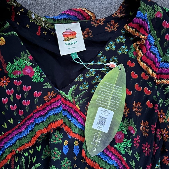 NWT Farm Rio Fruit Garden Maxi Dress Fruit Garden Size Small Bohemian Colorful - Picture 5 of 7